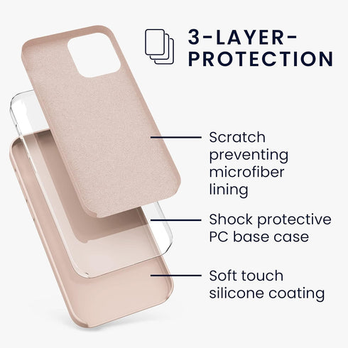 kwmobile Case for Apple iPhone 12 / 12 Pro, TPU Silicone Phone Cover with Soft Finish - Dusty Pink