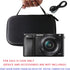 waiyu Hard EVA Travel Case for Sony Alpha Cameras - Compact Case for a6400/a6000/a6600/a6100/a5100, Black