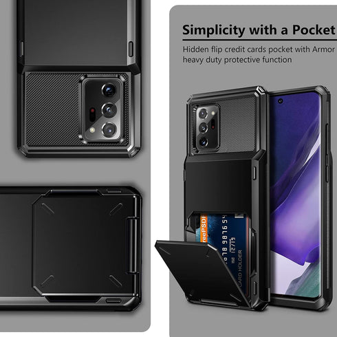 Vofolen for Galaxy Note 20 Ultra Case, Card Holder Wallet 4-Card Flip Cover for Samsung Note 20 Ultra 6.9