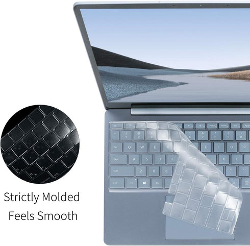 Keyboard Cover for 2023 Microsoft Surface Laptop Go 3/2, Premium Ultra Thin High Transparency Protector Skin 12.4"