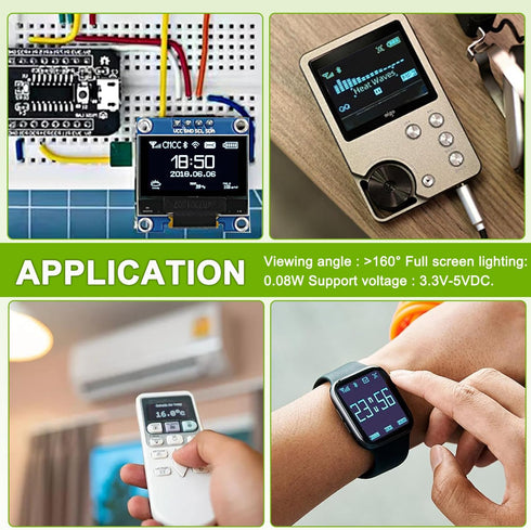 EPLZON 5 Pack 0.96 inch 128x64 OLED IIC Display Module Pixel Mini Self-Luminous Display Screen Board for Arduino