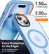 CANSHN iPhone 15 Case - Slim Sky Blue Magnetic Cover, MagSafe Compatible, MIL-Grade Drop Tested, Anti-Scratch,