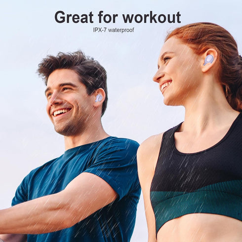 Wireless Earbuds for Small Ears, Purple Bluetooth Earbuds for Mini Ear Canals, Compatible with iPhone and Android