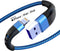 Essri 6FT Lightning Cable 3-Pack, MFI Certified Fast Charger for iPhone 14/13/12/11/X/XS/XR/8/iPad Mini Air (Blue)