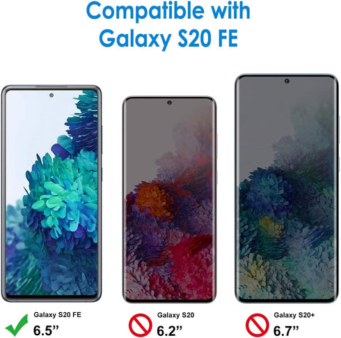 JETech Screen Protector, Tempered Glass Film for Samsung Galaxy S20 FE 6.5-Inch, 3-Pack