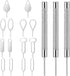 Qianyu 17 PCS SIM Card Removal Tool Set, Stainless Steel Phone Tray Opener