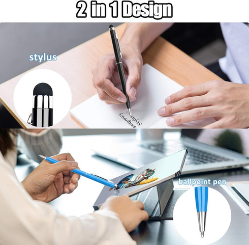 Stylus Pen anngrowy Stylus Pens Universal Ballpoint Pen 2 in 1 Stylists Pens for iPad iPhone Tablet Laptops Kindle Samsung Galaxy All Capacitive Touch Screens