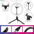 TripodTree 10" 4" 1 Dimmable (STDLR10-V2) Selfie Ring Light with Desktop Tripod Stand & Phone Holder, LED Ringlight