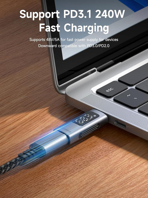 Hagibis LED Display USB C Adapter 240W 40Gbps 8K@60Hz for Thunderbolt 4/3, iPhone 15 Pro Max