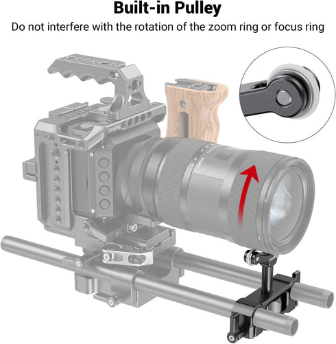 SMALLRIG Universal 15mm LWS Rod Mount Lens Support Bracket for DSLR Camera Shoulder Rig - 2727