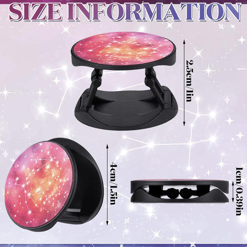 9 Pieces Cell Phone Grip Holder, Colorful Self-Adhesive Finger Ring Sublimation Holders for Smartphone and Tablets