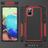 2 in 1 Military Grade Drop Protective Case for Samsung Galaxy A71 5G, Red+Black, Rugged Heavy Duty Cover