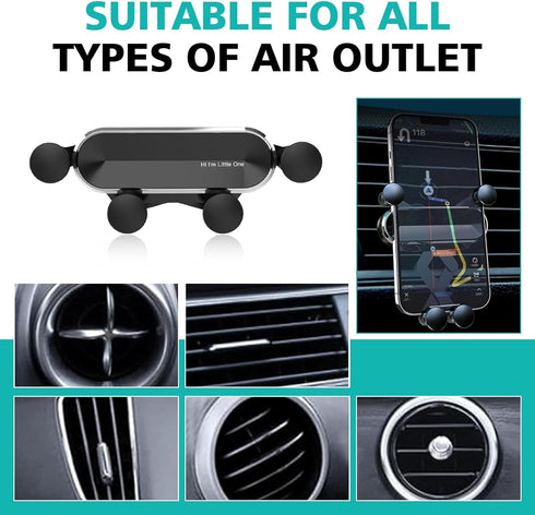 Dogary 1 PC Car Vent Phone Holder, Car Navigation Retractable Phone Holder, with Hawk'S Beak Clip, Anti-Shake