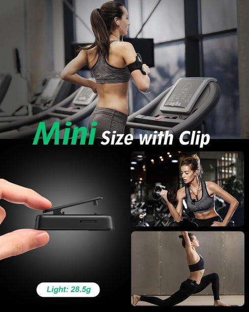 YOTON MP3 Player with Bluetooth 5.2, 32GB Mini HiFi Music Player with Sports Clip, Portable for Kids, FM Radio,