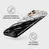 BURGA Phone Case Compatible with iPhone 11 PRO - Hybrid 2-Layer Hard Shell + Silicone Protective Cover, Black and White