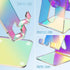 Tomorotec Iridescent Acrylic Cell Phone Stand, Portable Non-Slip Holder for Desk, Compatible with iPhone Samsung Galaxy