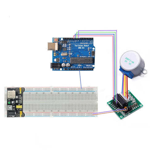 Teyleten Robot 5pcs ULN2003 28BYJ 48 5V 4-Phase Stepper Motor with 5V Stepper Drive Board for Arduino