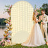 Suppromo 6ft Beige Arch Cover with Lights Beige Spandex Wedding Arch Backdrop Cover for Bridal Shower Birthday Party