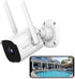 Septekon 2K Security Cameras Outdoor, 2.4G WiFi Cameras with Two-Way Audio, Night Vision, IP66 Waterproof, Motion