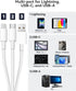AkHolz 3-in-1 3 SD Card Reader for iPhone iPad Mac Trail Game Camera Viewer Built-in Connector (Lightening, USB-C