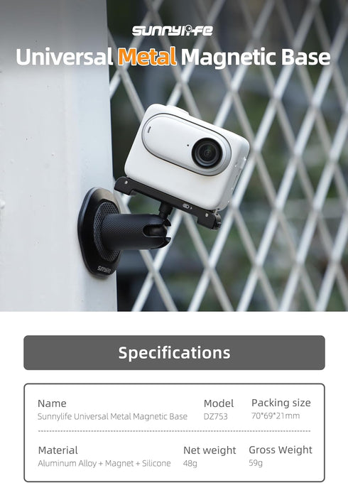 Pocket 3 Strong Magnetic Base Camera Stand Mount for DJI Osmo Pocket 3/2, Insta360 ONE X3/2, FIMI Palm 2/1