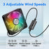 ELUTENG 7 3 1100/1300/1500 USB Computer Cooling Fan with Color RGB Lighting, Speed Controller RPM Small Exhaust Fan