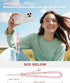 BoudlesCham Phone Charm Cute Pink Pearl Beaded Phone Wrist Strap for Women, Phone Charms Strap for iPhone Charm Strap