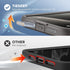 TIESZEN iPhone 15 Pro Case - Dark Gray, Magnetic, Magsafe Compatible, 9H Tempered Screen & Privacy Protectors,