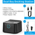GODO 3.0 2.5/3.5 inch (5 USB to SATA III Mini Dual Bay External Hard Drive Docking Station for HDD SSD,Support Offline