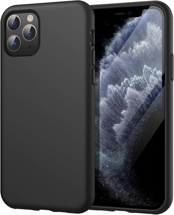 JETech Silicone Case for iPhone 11 Pro Max 6.5-Inch, Silky-Soft Touch Full-Body Protective Shockproof Cover (Black)