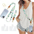 Piefly Phone Lanyard Crossbody Wrist Strap, Flower Chickens Cell Phone Lanyards for