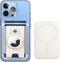 Miroddi Magnetic Wallet Card Holder for iPhone 15/14/13/12 Series with AirTag Holder, RFID Blocking Protection, White