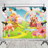 Qian Lollipop Backdrops – Cartoon Candy Photo Rainbow Studio Props for Baby Birthday Party Photography (5x3FT)