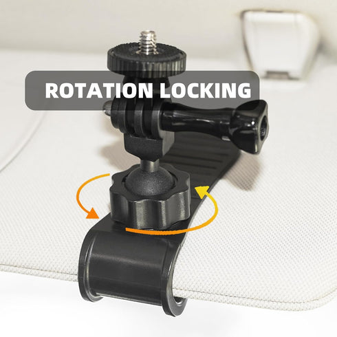 Car Sun Visor Mount for Insta360 X4 X3 X2, DJI Osmo Pocket 3, Action 4 3, with Phone Clip for Vlog/Video POV