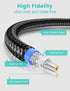 90 (90 33FT/10M) EMK Degree Subwoofer Cable,RCA Male to Male Digital Coaxial Audio Cable for Television, DVD Player