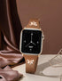 Slim Leather Bands with Charms for Women, Compatible with Apple Watch Band 38mm 40mm 41mm