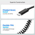 Cable Matters USB to USB C Coiled Cable with 3A/15W Fast Charging 1-4 Feet, Support for Apple CarPlay, Android Auto,