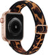 SICCIDEN Slim Stretchy Bands Compatible with Apple Watch Band 49mm 45mm 44mm 42mm, Women Nylon Thin Strap (Leopard/Rose