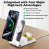 Foldable Aluminum Alloy 3 in 1 Magnetic Wireless Charger, Charging Station for Travel/Home/Office, Compatible with