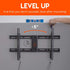 ECHOGEAR Heavy Duty TV Wall Mount Bracket for TVs Up to 90", Low Profile Design, Fast Install with Template & Level