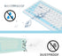 EBTOOLS Foldable Silicone Keyboard, 103 Keys USB Wired Waterproof Roll-Up Keyboard for PC Laptop, Blue
