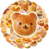 Hozeuiy 50pcs Album Cute Bread Stickers, Delious Food Decals Waterproof Decorative Decals for Scrapbook DIY Crafts