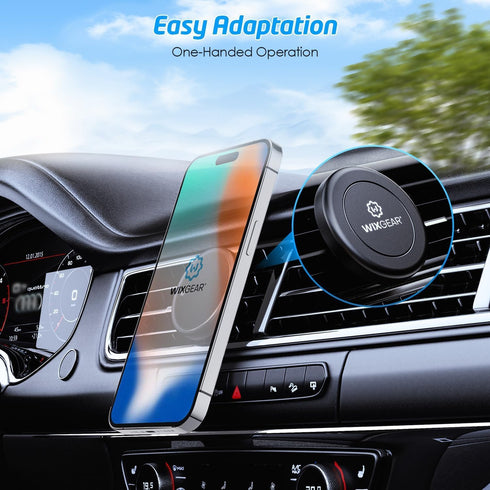 WixGear 1 Pack Universal Air Vent Magnetic Phone Car Mount Holder with Fast Swift-Snap Technology for Smartphones