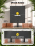 Dual Monitor Stand - Vertical Stack Screen Free-Standing Riser Fits Two 13 to 34 Inch Screens, Height Adjustable