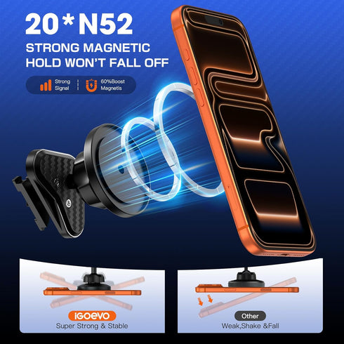 iGoevo F-150 20152020, 20172021, 20182021 Magnetic Vent Phone Mount for Ford Super Duty Expedition | Metal Magnetic Car