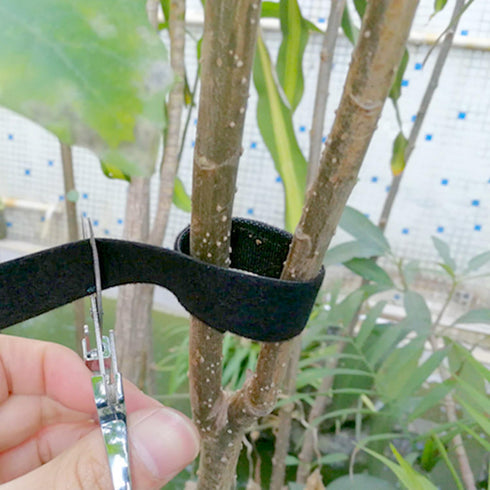 Reusable Fastening Tape Cable Ties - 3/4 Inch Double Side Hook Roll (5 Yard, Black Upgraded Version)