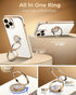 XYZ iPhone 11 Pro Max Case, White, with Stand, Double Ring Kickstand, Women Girl Cute Love-Heart Luxury Bling