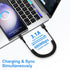 USB to USB C Coiled Cable - Fast Charging for iPhone 16/16 Pro/16 Pro Max/16 Plus/15/15 Pro, 3FT Retractable Cord