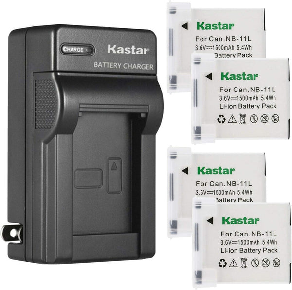 Kastar 4-Pack Battery and AC Charger for Canon SX400 is, SX410 is, ELPH 110 HS, ELPH 115 is, ELPH 120 is
