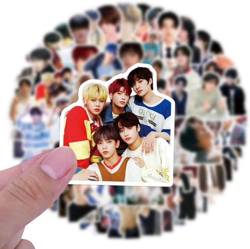 110pcs Cute Trendy Kpop Singer Boy Group Stickers, Vinyl Waterproof for Teens, Laptops, Journals, Travel Case